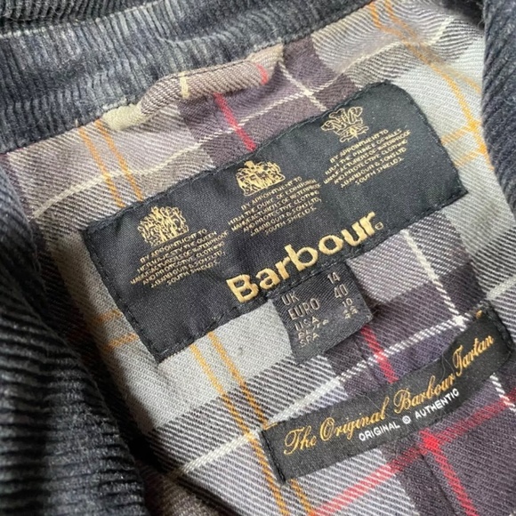 Women's Barbour Vintage Beadnell Wax Jacket Dark Blue size UK14 US10 - Picture 5 of 16